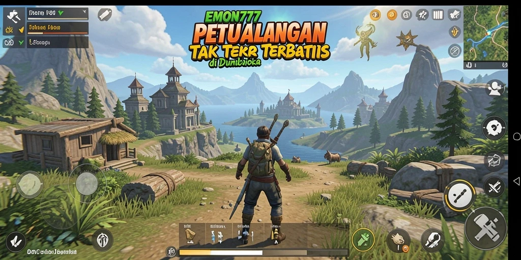 Tampilan menarik gameplay EMON777 di dunia terbuka yang luas.