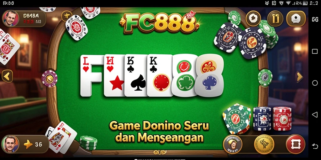 Screenshot FC888 menampilkan momen seru permainan Domino.