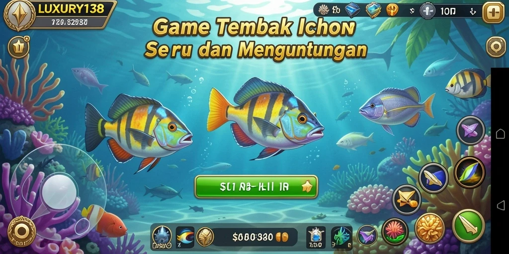 Screenshot gameplay LUXURY138 yang menarik dengan aksi Tembak Ikan.