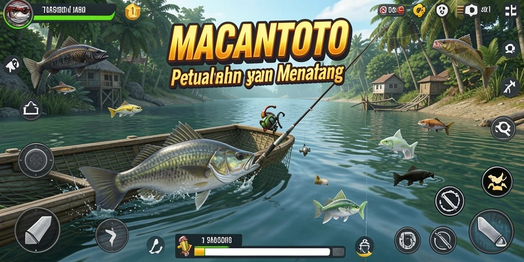 Tampilan gameplay memancing seru di MACANTOTO yang penuh tantangan.