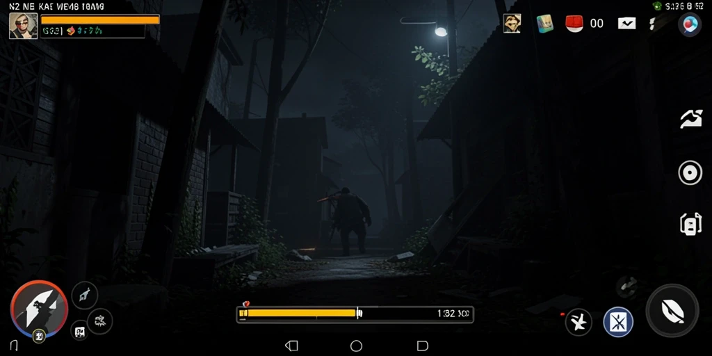 Screenshot N32 menampilkan gameplay horor yang menyeramkan dan menegangkan.