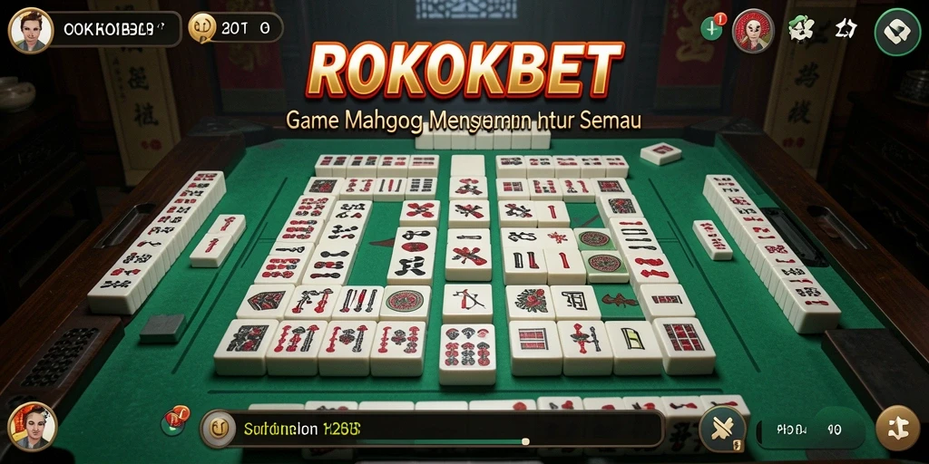 Tampilan gameplay ROKOKBET yang menantang dan seru di Mahjong.